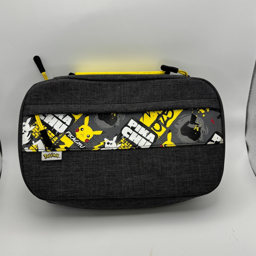 Pokémon Pikachu Nintendo Switch Travel Case Black Yellow‎ Storage Bag